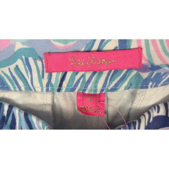 Lily Pulitzer Callahan Stretch Shorts Bermuda Blue Size 8 NWT $68 Preppy Fun - Picture 4 of 7